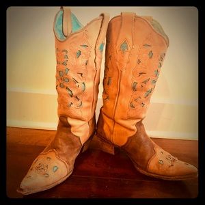 Corral turquoise inlay boots 10.5